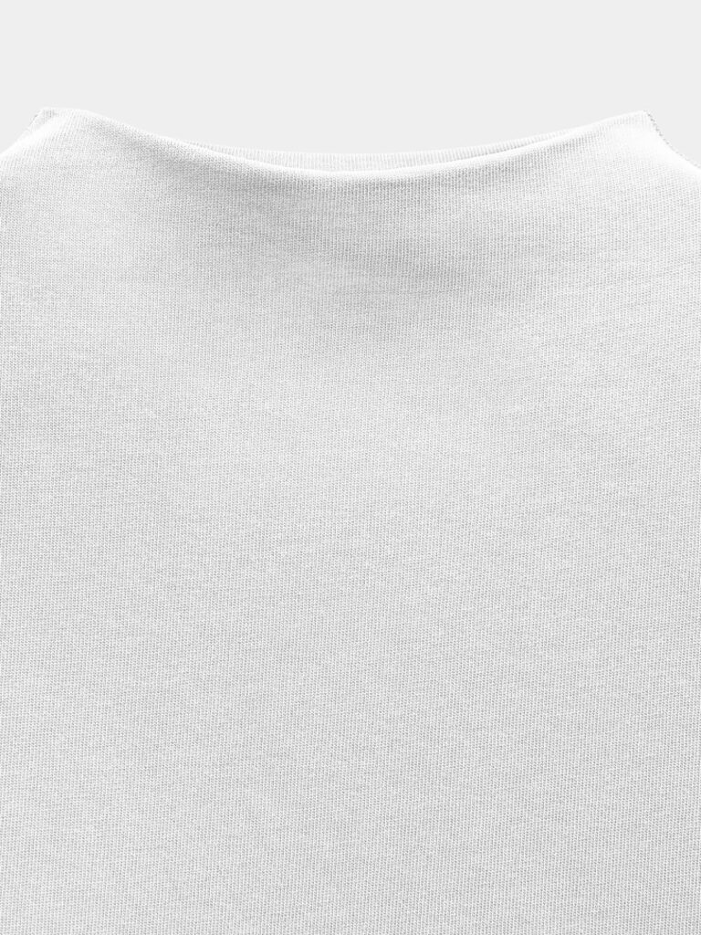 White Cozy Chic 3/4 Sleeve Relaxed Cotton Tee