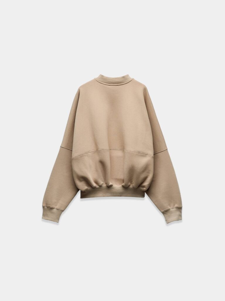 White sweater with zipper