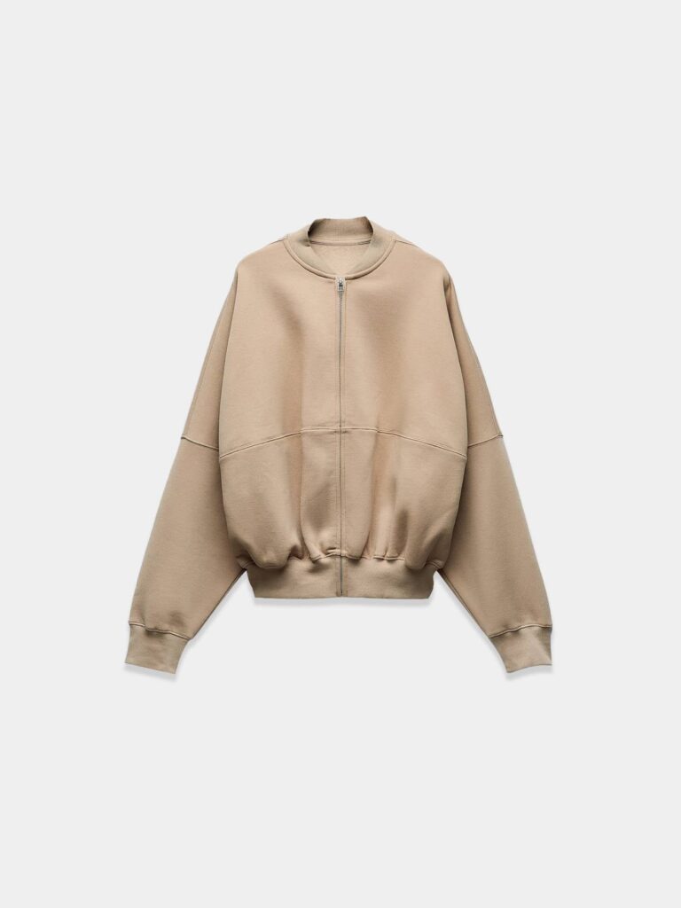 White sweater with zipper