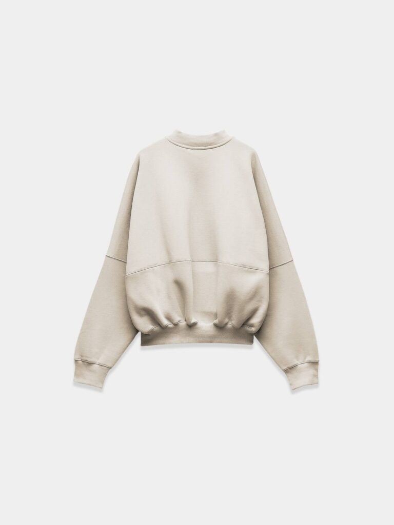 Beige sweater with zipper