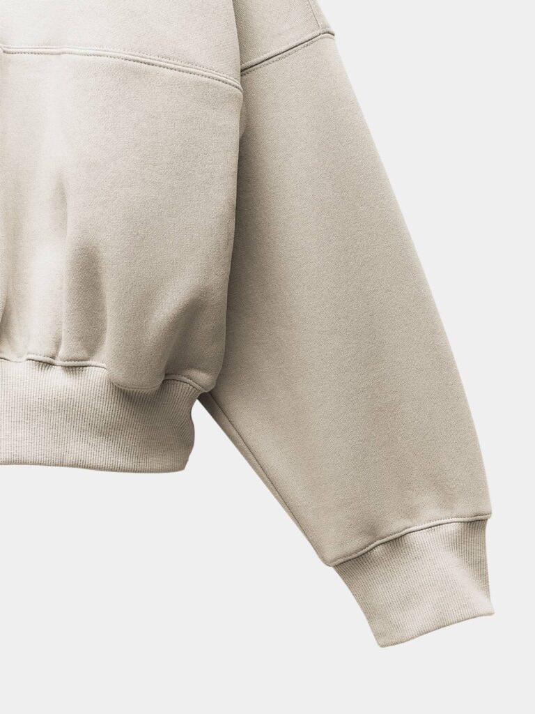 Beige sweater with zipper