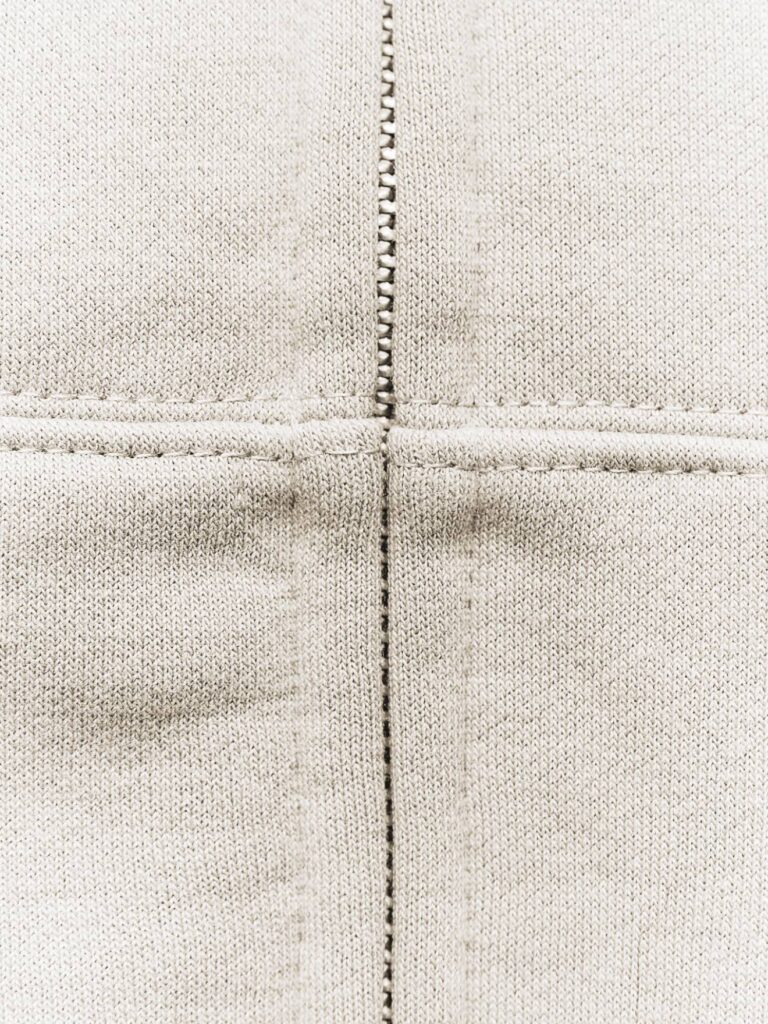 Beige sweater with zipper