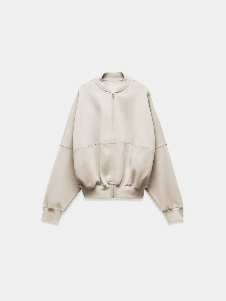 White sweater with zipper